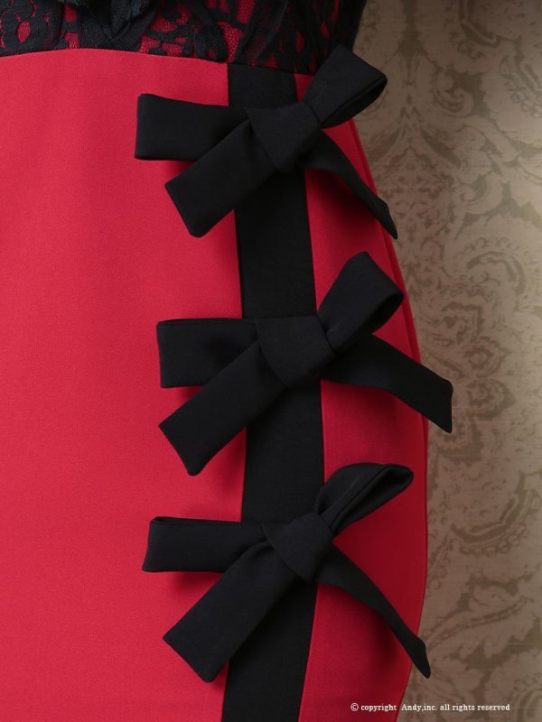 画像13: 【ANDY/アンディ】レース/ リボン/ 切り替え/ タイト/ ミニドレス / キャバドレス[OF05]