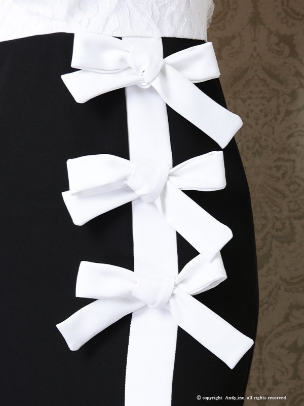 画像6: 【ANDY/アンディ】レース/ リボン/ 切り替え/ タイト/ ミニドレス / キャバドレス[OF05]