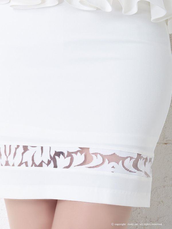 画像8: 【ANDY/アンディ】ハイネック/ リボンブローチ/ ノースリーブ/ ペプラム/ タイト/ ミニドレス/ キャバドレス[OF05]