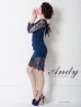画像3: 【ANDY/アンディ】レース/ 七分袖/ バックリボン/ タイト/ ミニドレス/ キャバドレス[FB03] (3)