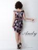 画像18: 【ANDY/アンディ】フラワープリント/ウエストリボン/アシメ/ウエストカット/キャバドレス[FB03] (18)