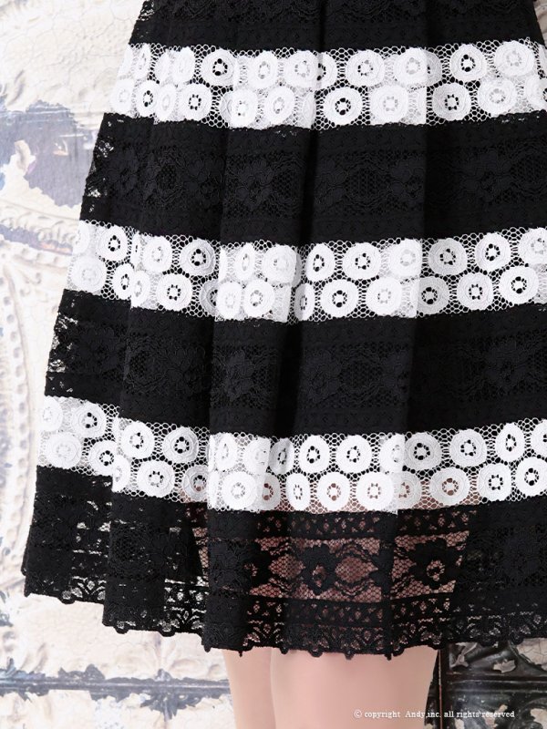 画像16: 【ANDY/アンディ】ボーダー/ウエストリボン/フレア/ ミニドレス / キャバドレス[OF05]