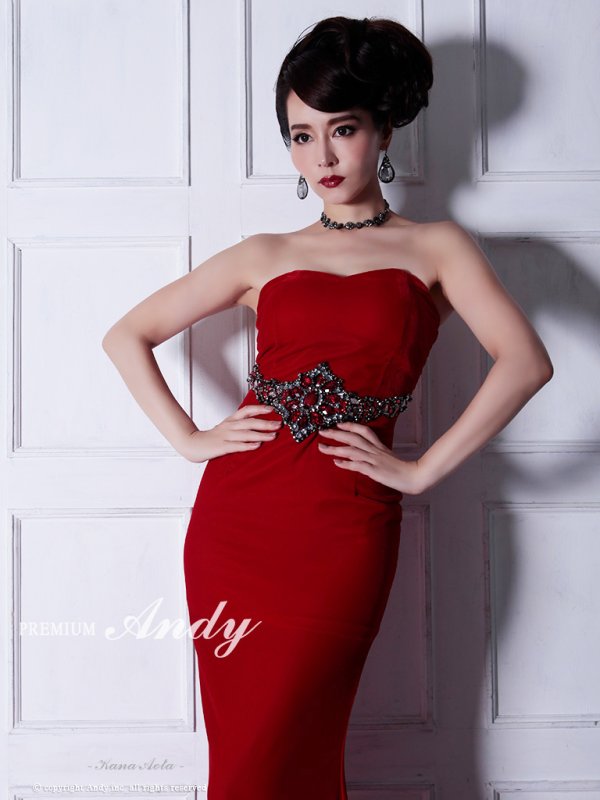 画像8: ANDY Fashion Press 07 掲載商品【PREMIUM ANDY】ベア/ベロア/マーメイド/ロングドレス /キャバドレス long[OF05]
