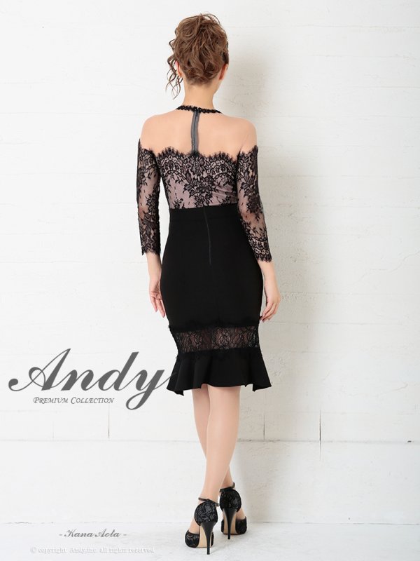 画像20: 【Andy ANDY Fashion Press 07 COLLECTION 08】七分袖/ 長袖 / 袖あり/ オフショル/ マーメイド/ レース/ タイト/ ミニドレス/ キャバドレス[OF05]