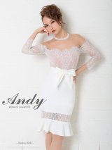 【Andy ANDY Fashion Press 07 COLLECTION 08】七分袖/ 長袖 / 袖あり/ オフショル/ マーメイド/ レース/ タイト/ ミニドレス/ キャバドレス[OF05]