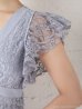 画像7: 【ANDY/アンディ】総レース/ リボンベルトデザイン/ フラワー刺繍/ Vネック/ タイト/ ワンピース/ キャバドレス[FB03] (7)
