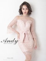 Andy ANDY Fashion Press 11 COLLECTION 06【ANDY/アンディ】総レース/ オフショルデザイン/ ハーフスリーブ/ 袖あり/ タイト/ ミニドレス/ キャバドレス[OF05]