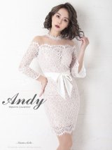 Andy ANDY Fashion Press 11 COLLECTION 06【ANDY/アンディ】総レース/ オフショルデザイン/ ハーフスリーブ/ 袖あり/ タイト/ ミニドレス/ キャバドレス[OF05]