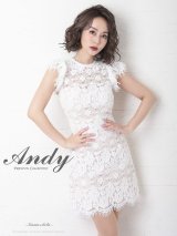 【Andy ANDY Fashion Press 11 COLLECTION 07】フラワーレース/ シアー/ ハイネック/ 台形スカート/ ミニドレス/ キャバドレス[OF05]