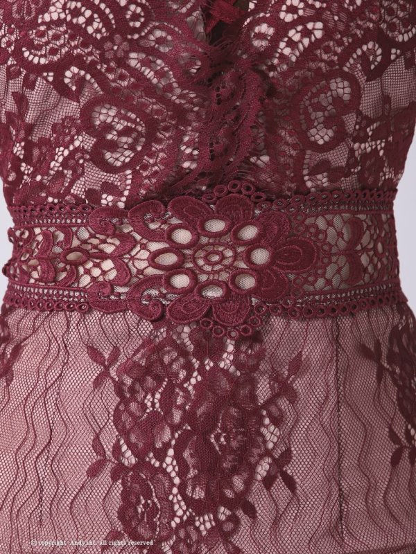 画像16: 【ANDY/アンディ】総レース/ バストクロスデザイン/ 長袖/ 袖あり/ タイト/ ミニドレス/ キャバドレス[OF05]
