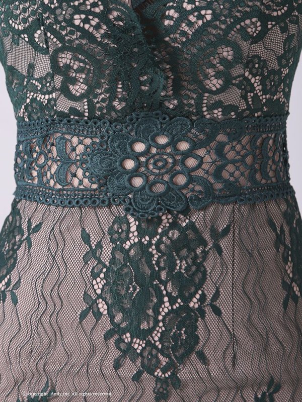 画像8: 【ANDY/アンディ】総レース/ バストクロスデザイン/ 長袖/ 袖あり/ タイト/ ミニドレス/ キャバドレス[OF05]