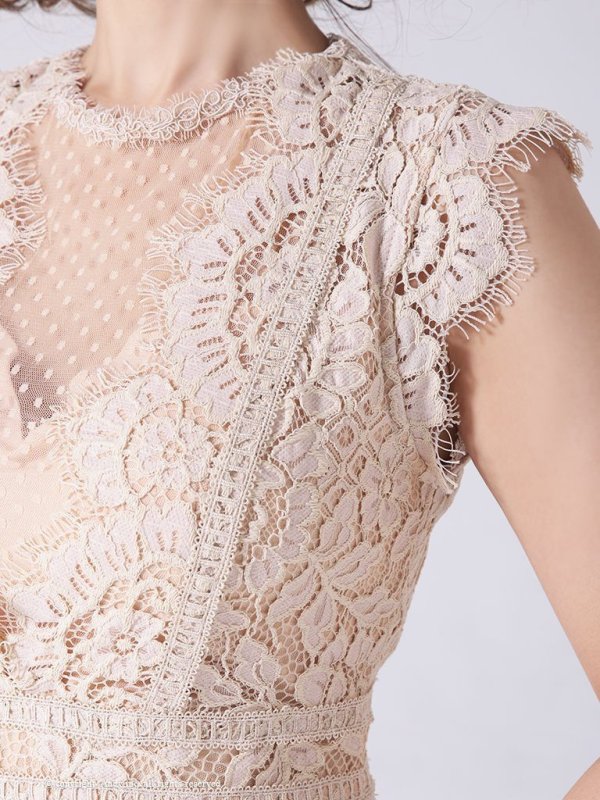 画像14: 【Andy ANDY Fashion Press 13 COLLECTION 02】レース切り替え/ ペプラム/ ノースリーブ/ タイト/ ミニドレス/ キャバドレス[OF05]