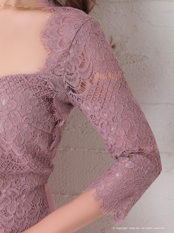 画像15: 【ANDY/アンディ】レース切替/ 長袖/ 袖あり/ アシメスカート/ タイト/ ミニドレス/ キャバドレス[FB03]