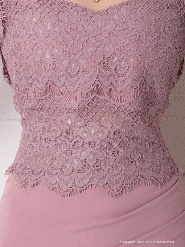 画像16: 【ANDY/アンディ】レース切替/ 長袖/ 袖あり/ アシメスカート/ タイト/ ミニドレス/ キャバドレス[FB03]