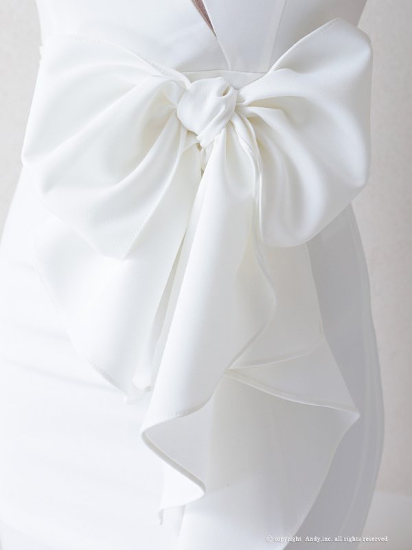 画像23: 【Andy ANDY Fashion Press 14 COLLECTION 10】ワンカラー/ バストシアー/ マーメイド/ オフショル/ ウエストリボン/ フリル/ アシメ/ ミディアム/ キャバドレス[OF05]