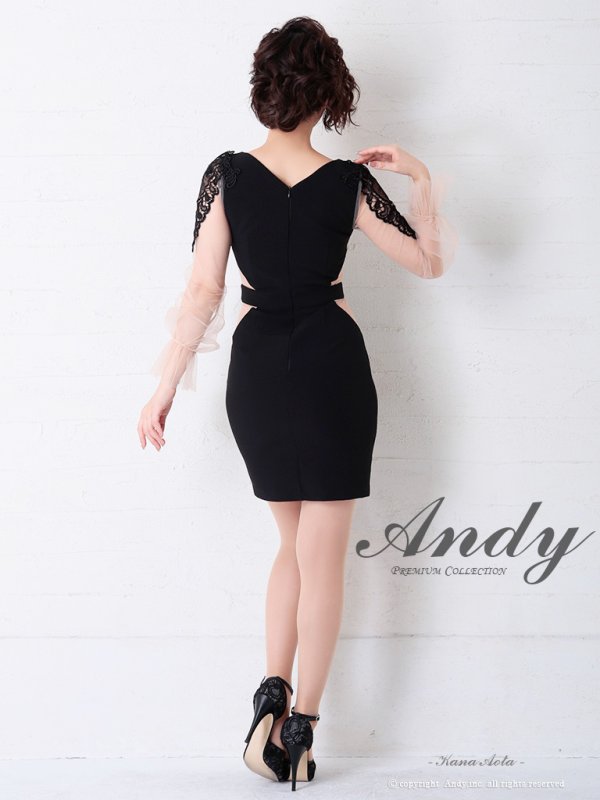 画像4: 【ANDY Fashion Press vol.15 掲載商品】シアー/ 長袖/ 袖あり/ カットアウト/ シアー/ タイト/ ミニドレス/ キャバドレス[OF05]