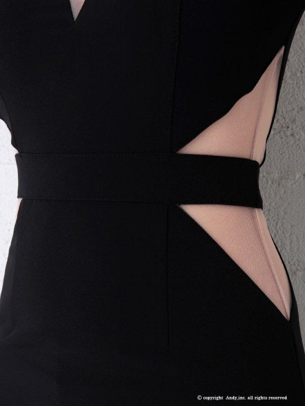 画像8: 【ANDY Fashion Press vol.15 掲載商品】シアー/ 長袖/ 袖あり/ カットアウト/ シアー/ タイト/ ミニドレス/ キャバドレス[OF05]