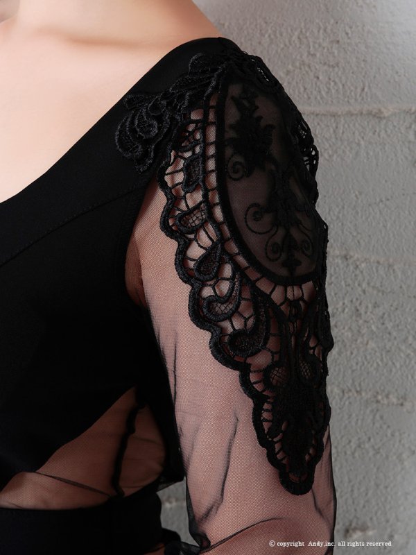 画像15: 【ANDY Fashion Press vol.15 掲載商品】シアー/ 長袖/ 袖あり/ カットアウト/ シアー/ タイト/ ミニドレス/ キャバドレス[OF05]