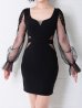 画像14: 【ANDY Fashion Press vol.15 掲載商品】シアー/ 長袖/ 袖あり/ カットアウト/ シアー/ タイト/ ミニドレス/ キャバドレス[OF05]