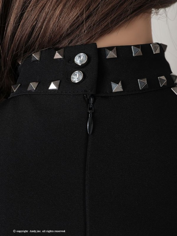 画像30: 【ANDY/アンディ】スタッズ/ ワンショル/ アシメ/ ワンカラー/ 変形スカート/ タイト/ ミニドレス/ キャバドレス[OF05]