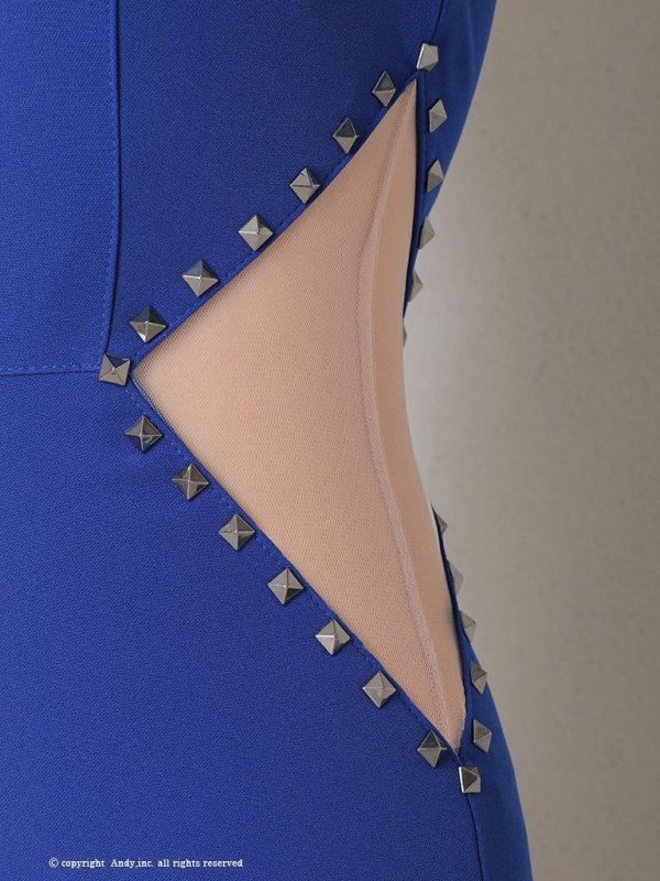 画像38: 【ANDY/アンディ】スタッズ/ ワンショル/ アシメ/ ワンカラー/ 変形スカート/ タイト/ ミニドレス/ キャバドレス[OF05]