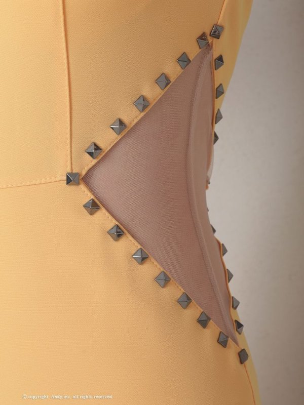 画像8: 【ANDY/アンディ】スタッズ/ ワンショル/ アシメ/ ワンカラー/ 変形スカート/ タイト/ ミニドレス/ キャバドレス[OF05]