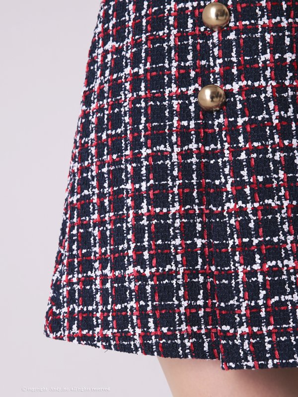 画像27: 【ANDY/アンディ】切替/ 袖あり/ 七分袖/ チェック柄/ カットアウト/ Aライン/ ミニドレス/ キャバドレス[FB03]