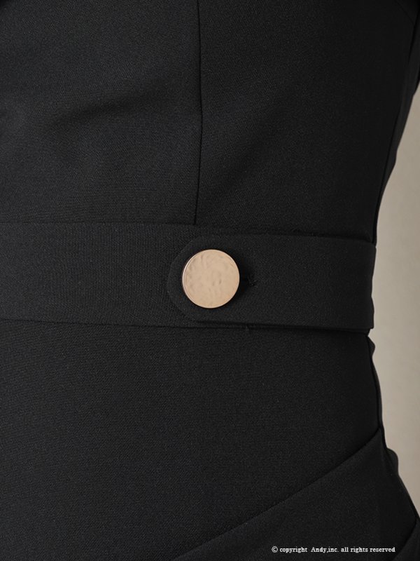 画像15: 【ANDY/アンディ】ドットレース/ オフショルダー/ タック/ タイト/ アシンメトリー/ 膝丈/ ミディアムドレス/ ミニドレス/ キャバドレス[FB03]