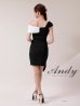 画像8: XSサイズあり【ANDY/アンディ】バイカラー/ ワンショル/ オフショル/ アシンメトリー/ タイト/ ミニドレス/ キャバドレス[OF05] (8)