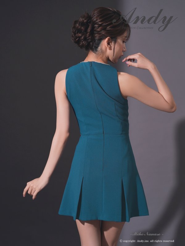 画像28: XSサイズあり【ANDY/アンディ】シンプル/ ワンカラー/ ノースリーブ/ ビジューライン/ バストシアー/ フレア/ Aライン/ ミニドレス/ キャバドレス[OF05]