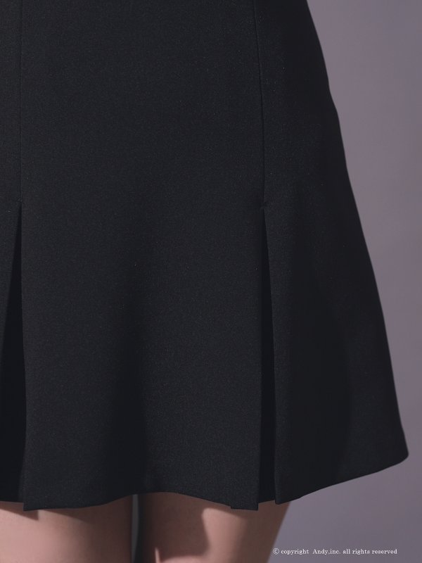 画像21: XSサイズあり【ANDY/アンディ】シンプル/ ワンカラー/ ノースリーブ/ ビジューライン/ バストシアー/ フレア/ Aライン/ ミニドレス/ キャバドレス[OF05]