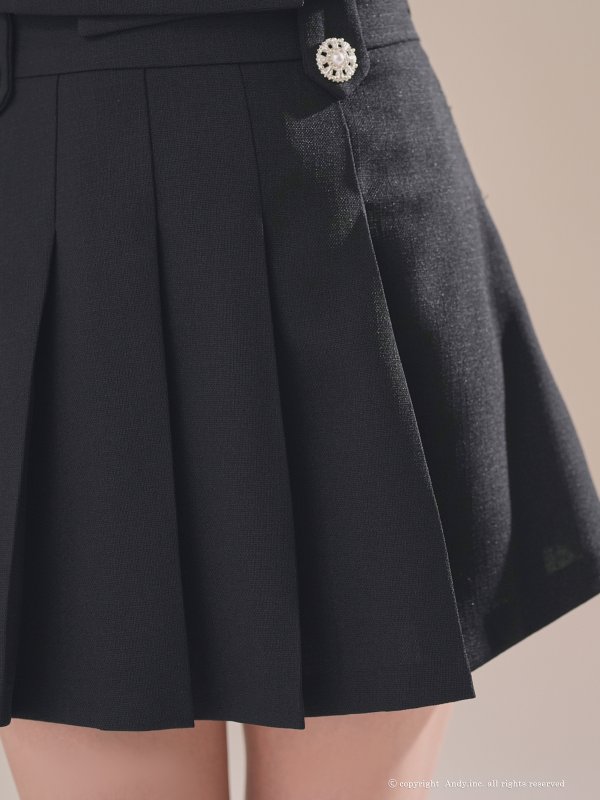 画像7: XSサイズあり【ANDY/アンディ】バイカラー/ リボンモチーフ/ 半袖/ 袖あり/ Vネック/ ダブルボタン/ プリーツ/ フレア/ セットアップ/ ミニドレス/ キャバドレス[OF05]