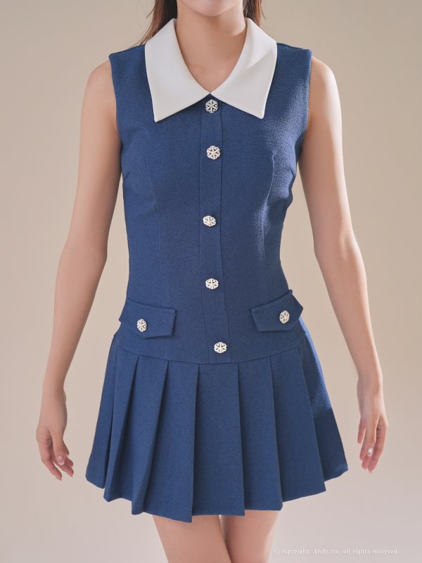 ネイビー モデル：七瀬みほ　身長：162cm　着用サイズ：Sサイズ