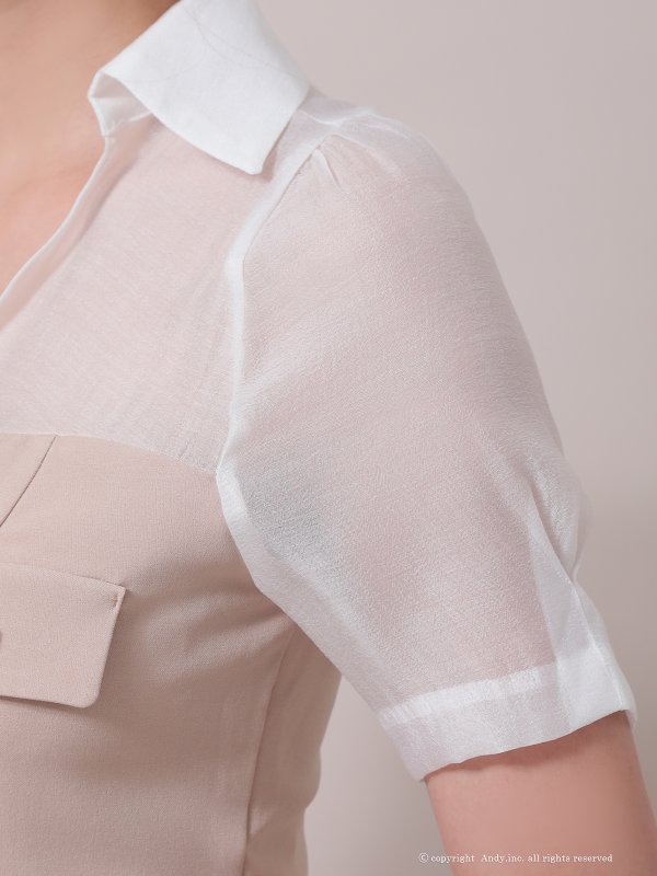 ベージュ モデル：あみ　身長：163cm　着用サイズ：Sサイズ