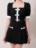 ブラック モデル：あみ　身長：163cm　着用サイズ：Sサイズ