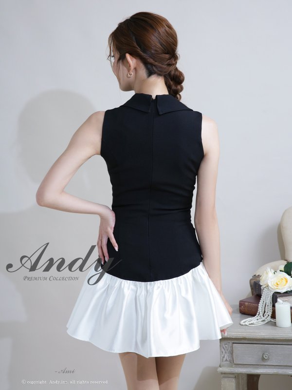 ブラックxホワイト モデル：あみ　身長：163cm　着用サイズ：Sサイズ