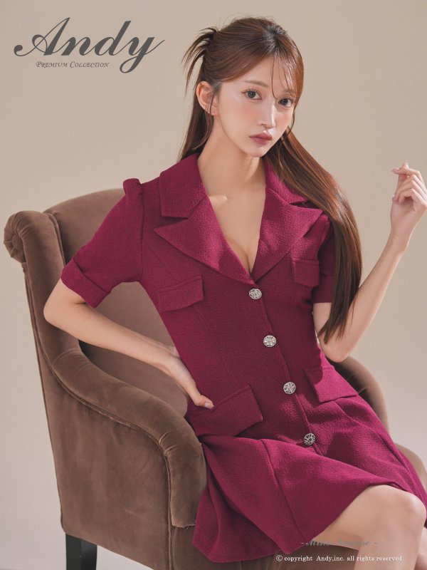 ワインレッド　モデル：七瀬みほ　身長：162cm　着用サイズ：Sサイズ