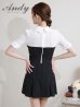 ブラック モデル：あみ　身長：163cm　着用サイズ：Sサイズ