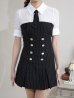 ブラック モデル：あみ　身長：163cm　着用サイズ：Sサイズ