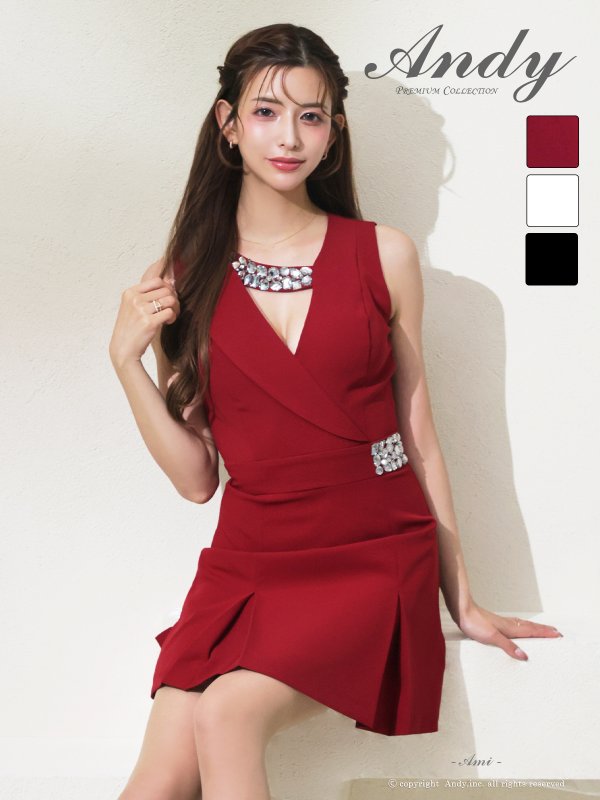 ワインレッド　モデル：あみ　身長：163cm　着用サイズ：Sサイズ