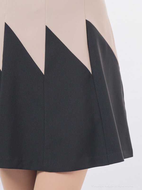 ベージュxブラック　モデル：あみ　身長：163cm　着用サイズ：Sサイズ