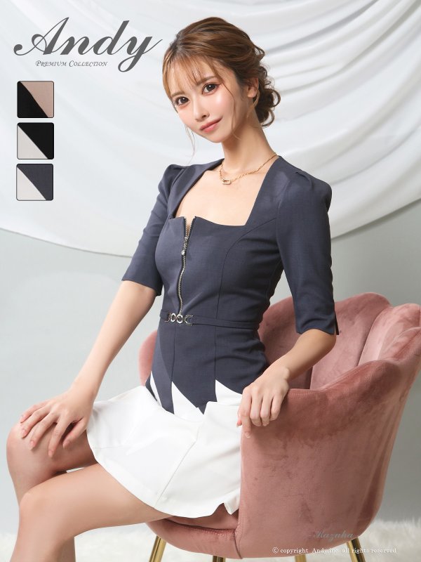 インディゴxホワイト モデル：かずは　身長：160cm　着用サイズ：Sサイズ