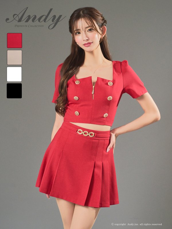 ワインレッド　モデル：あみ　身長：163cm　着用サイズ：Sサイズ