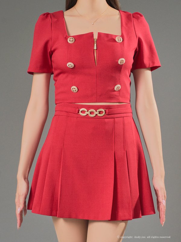 ワインレッド　モデル：あみ　身長：163cm　着用サイズ：Sサイズ