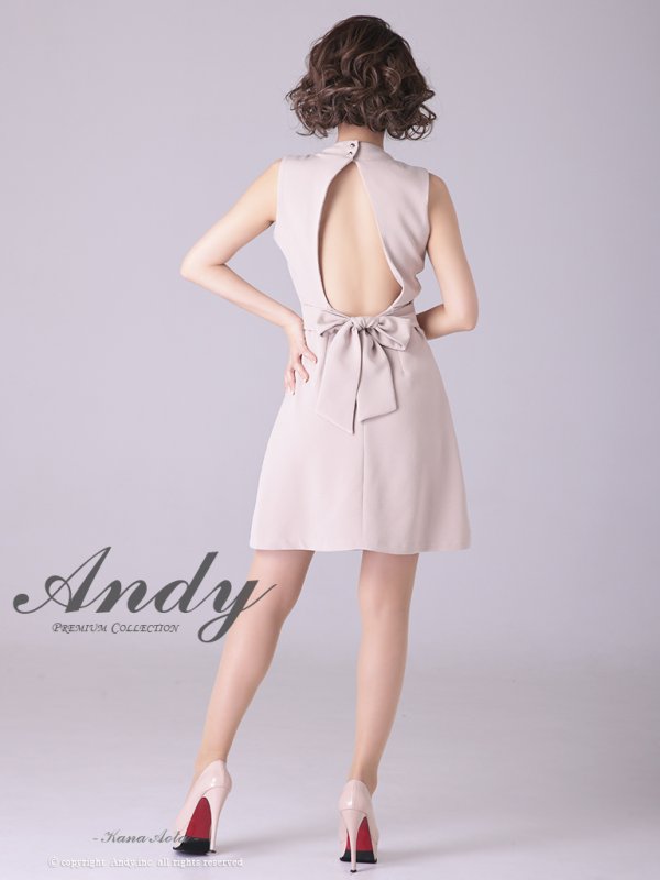 画像26: 【ANDY/アンディ】ワンカラー/ カットアウト/ ハイネック/ バックリボン/ ノースリ/ タイト/ ミディアム/ミニドレス/ キャバドレス[OF05]