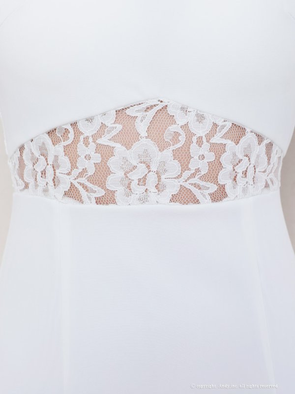 画像15: 【Andy /アンディ】レース切替 / アシメデザイン/ 袖あり/ 五分袖/ 膝丈/ タイト/ ミディアムドレス/ キャバドレス[OF05]