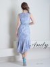 画像31: 【Andy ANDY Fashion Press 15 COLLECTION 02】フラワーレース/ ウエストシアー/ ノースリーブ/ マーメイド/ テールカット/ フリル/ ミディアムドレス/ キャバドレス[OF05]