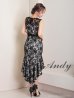 画像5: 【Andy ANDY Fashion Press 15 COLLECTION 02】フラワーレース/ ウエストシアー/ ノースリーブ/ マーメイド/ テールカット/ フリル/ ミディアムドレス/ キャバドレス[OF05]
