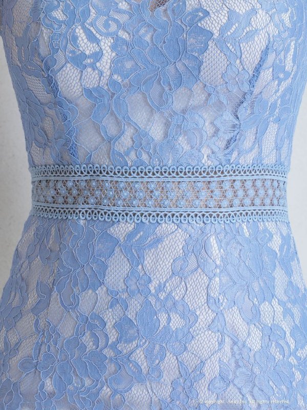 画像17: 【Andy ANDY Fashion Press 15 COLLECTION 02】フラワーレース/ ウエストシアー/ ノースリーブ/ マーメイド/ テールカット/ フリル/ ミディアムドレス/ キャバドレス[OF05]