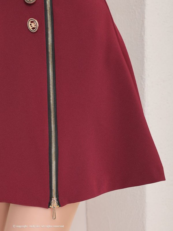 画像26: 【ANDY/アンディ】ジップデザイン/ シンプル/ ワンカラー/ セットアップ/ ハイネック/ ノースリーブ/ フレア/ ミニドレス/ キャバドレス[OF05]